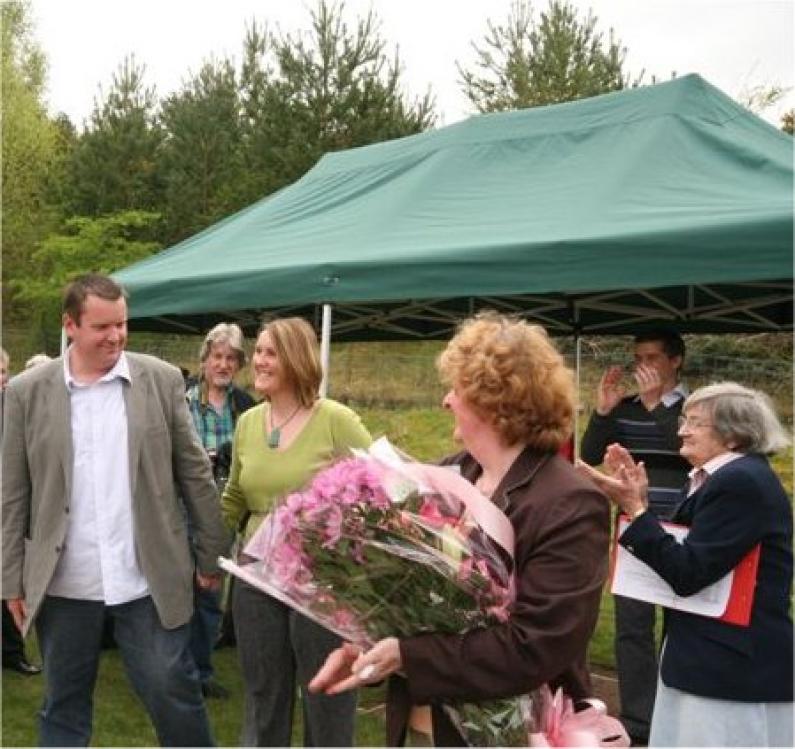 Sculptor David Yeates at the unveiling